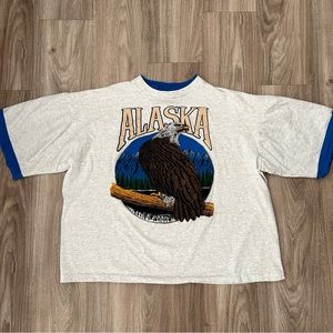 VTG Vintage Alaska Nature Boxy T-Shirt Made In USA Men’s Size XXL
